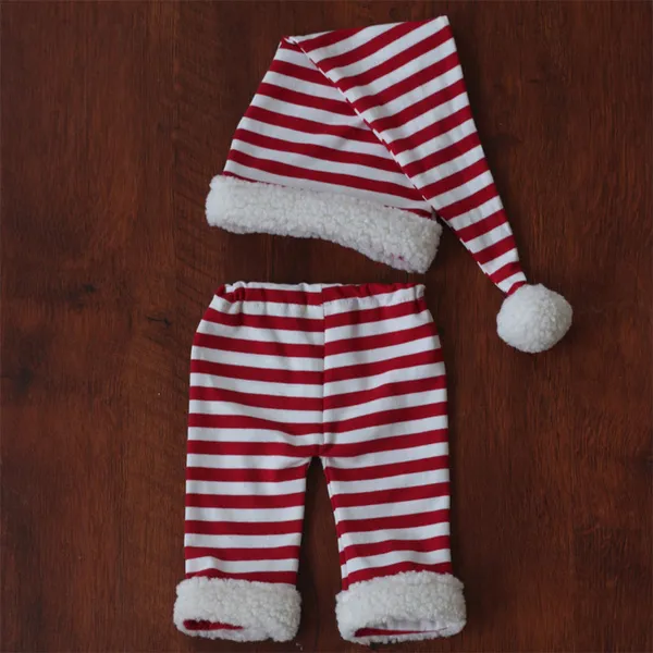2Pcs Baby Infants Stripe Crochet Hat+Shorts Set Newborn Infant Photography Props MER