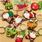 3Pcs/Lot Mini Father Christmas Tree Decorations Santa Claus Keychain XMAS Children's Gifts Creative Pvc Soft Keychain Style Random