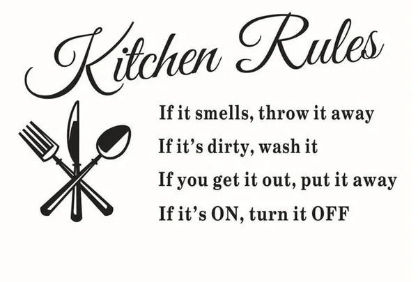 DIY Removable Kitchen Words Wall Stickers Decal Home Decor Vinyl Art Mural