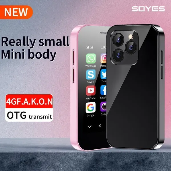 SOYES XS14 Super Mini Mobile Phone 4G LTE 3GB 64GB Android 9.0 Quad Core 3.0 Inch 2600mAh Face ID Type C OTG Small Smartphone
