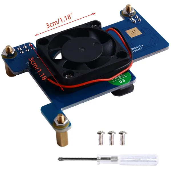 30X30mm Raspberry Pi Ethernet POE Fan Power Over Ethernet Module Supports Raspberry Pi 4B/3B+ PoE Network QZW