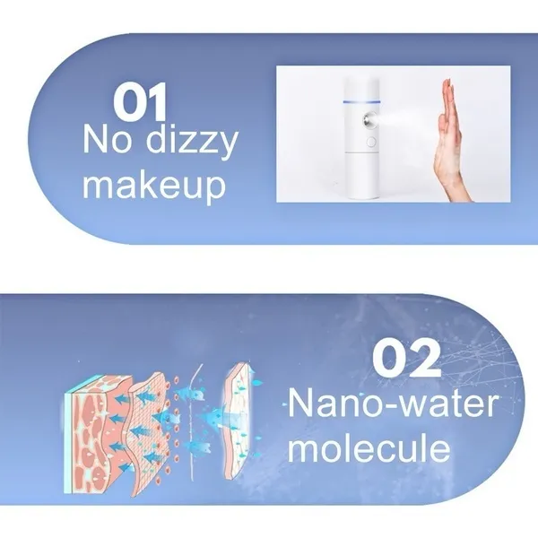 Portable Mini Nano Water Mist Sprayer Steaming Face Humidifier Beauty Steam face Tools