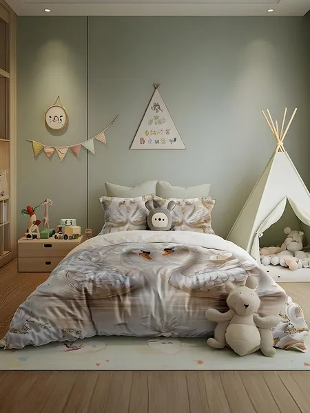 Bedding set, ordinary double bed quilt cover, lightweight, soft and comfortable quilt cover, pillowcase, suitable for all seasons (without sheets, without fillers)