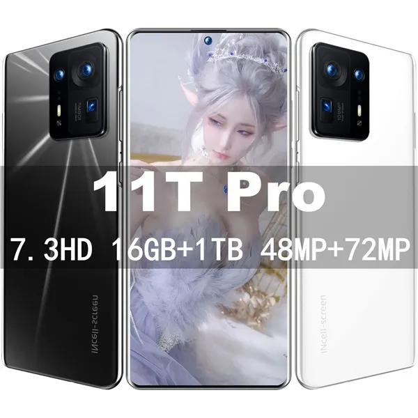 11T Pro 2022 new 5G Android smartphone ten-core smartphone 7.3 inch 16GB+1TB large memory 48MP+72MP high-definition camera 7300Mah large battery lock-free Android smartphone