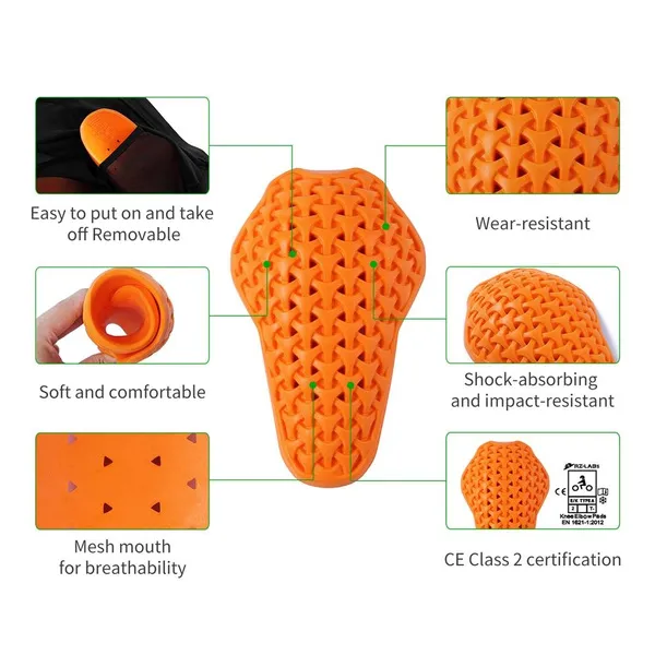 WOSAWE Adults Motorcycle Outdoor Sports Protective Guards Back/Shoulder Protectors Knee Elbow Pads Body Joint Protection Gears Set