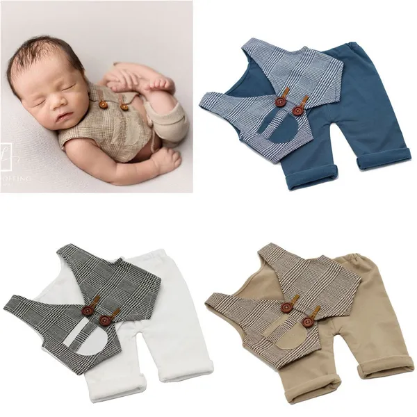 Infant Baby Photo Costume Newborn Gentleman Outfit Baby Photo Props Accessories PHO