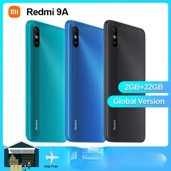 Xiaomi Redmi 9A Global Version Mobile Phone 2GB 32GB / 4GB 64GBMTK Helio G25 Octa Core 6.53" 5000mAh 13MP Camera Smartphone
