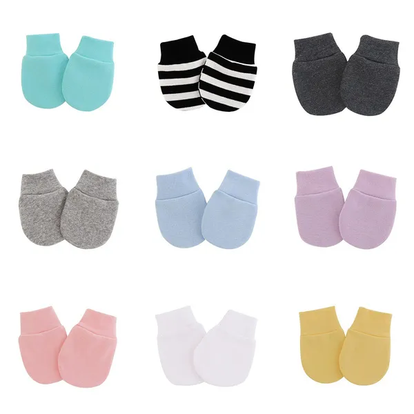 1 Pair Baby Anti Scratching Soft Cotton Gloves Newborn Protection Face Scratch Mittens Infant Handguard Supplies RDV
