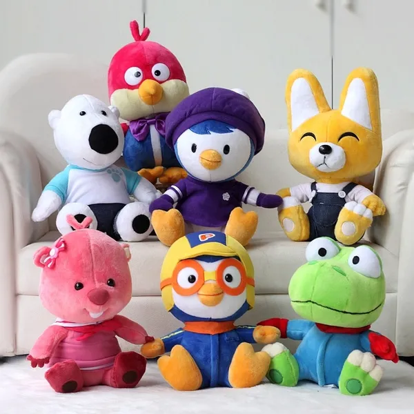 20cm Pororo Little Penguin Plush Pororo Petty Eddy Crong Loopy Poby Harry Plush Soft Stuffed Animals Toys Doll for Kids Gifts