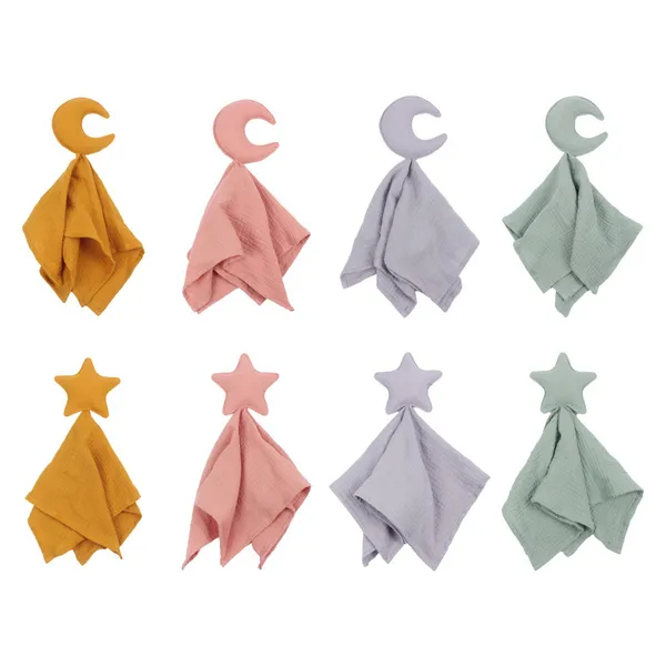 Moon Star Baby Comfort Safety Blanket Soothe Soothing Towel Infant Supplies for Baby Girls Boys Sleeping Playing Toy PHO