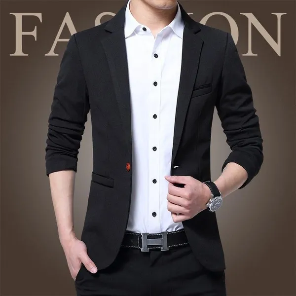 New Mens Blazer Spring Fashion Suits for Men Top Quality Blazers Slim Fit Jacket Outwear Coat Homme Formal Suit Blazer Men