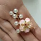 Small Pink Flower Brooches Women Simulated Pearl Flower Weddings Brooch Collar Pins Gifts