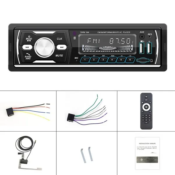 NEW DAB + Digital Car Radio 1 DIN Car Radio Dual USB 12V BT Car Radio MP3 Player Vehicle Stereo Audio with Remote Control