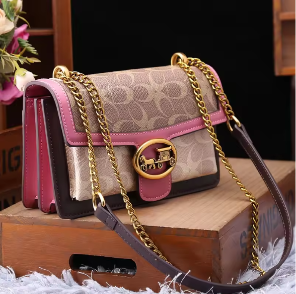 Light luxury women's bag 2025 new high-end color contrast single shoulder underarm bag designer fashionable crossbody small squa
