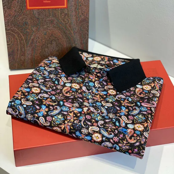 Italian Men Milano Fashion Paisley Polo Shirt