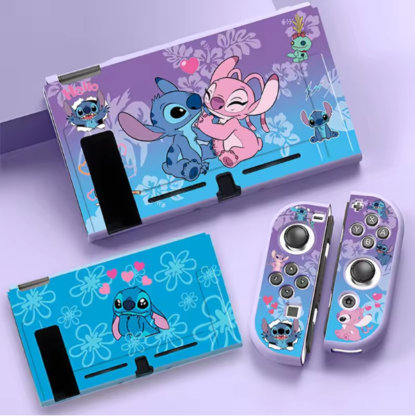 Disney Stitch TPU Case for Nintendo Switch NS Joy-Con Controller Cartoon Protection Cover for Switch Oled Back Housing Shell