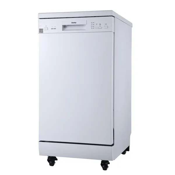 Danby 18 Inch 4 Wash Cycle Portable Dishwasher, Crisp White (For parts)