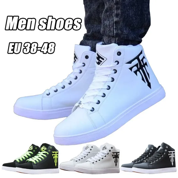 Fashion Men's High Top Sneakers Lace-Up Skateboard Shoes Casual Sneakers Basketball Shoes Plus Size Men's Shoes Men's Sneakers