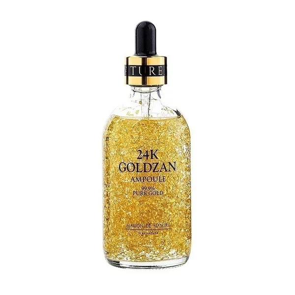 100ML New 24K Gold Hydrating Moisturizing Essence Oil Face Lip Make Up Anti-Aging Gold Foil Serums