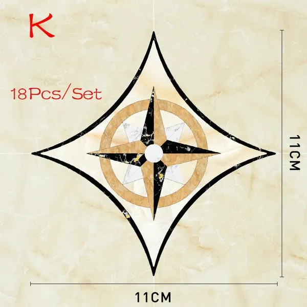 18/36 Pcs Hard Tiles Ceramics Wall Sticker Kitchen Wardrobe Home Decor Art Mural Peel & Stick Wall Decals Tile Stickers