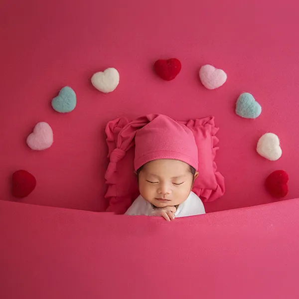 7/10Pcs DIY Handmade Baby Wool Felt Rainbow Stars Love Heart Home Party Decorations Newborn Photography Props Infant Photo Shooting Accessories DIU