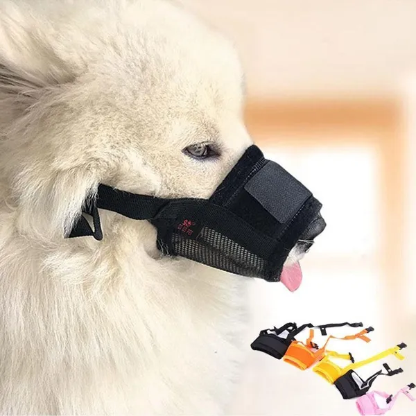 1PC Adjustable Mesh Breathable Small&Large Dog Mouth Muzzle Anti Bark Bite Chew Pet Accessories