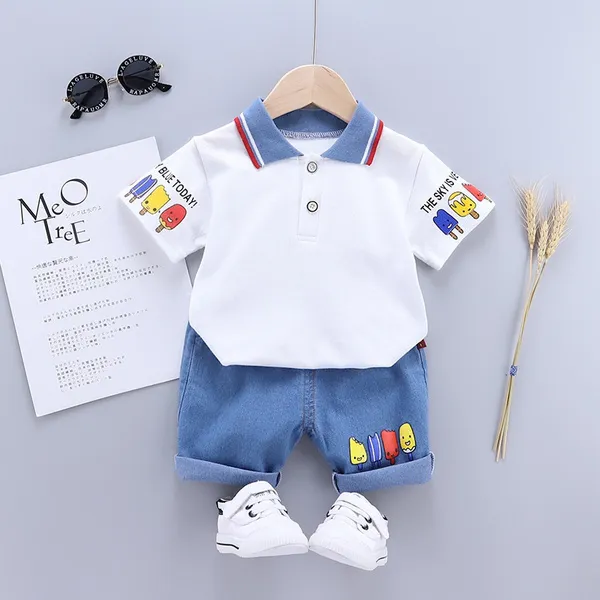 Children Boys Clothing Sets T-shirts + Shorts Outfits Summer Fashion Kids Baby Clothes