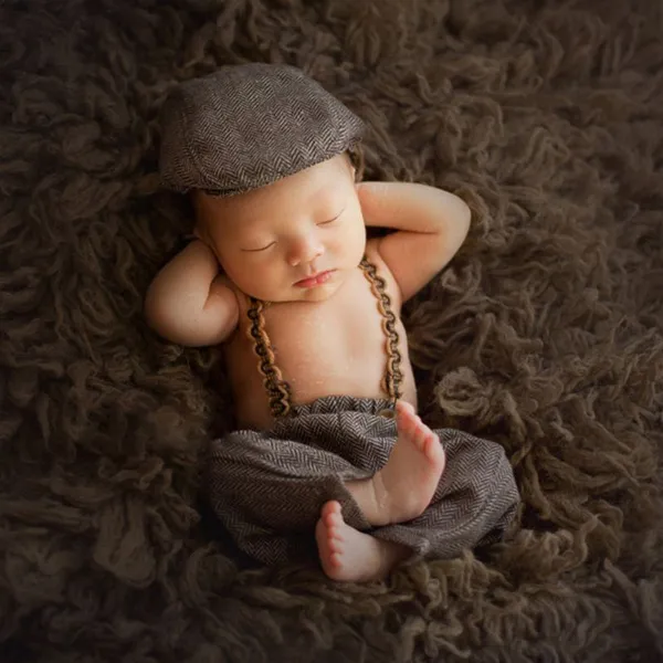 Newborn Hat Pants Clothing Set Photo Shooting Costume Outfit Photography Props FYH