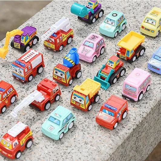6pcs Car Model Toy Pull Back Car Toys Mobile Vehicle Fire Truck Taxi Model Kid Mini Cars Boy Toys Gift Diecasts Toy for Children