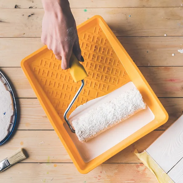 6xWool Paint Roller Brush 3-inch/74mm for Household Wall Painting Treatment with 1xPlastic Handle