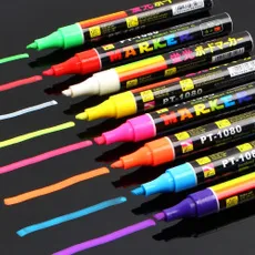 8 colors Fine Bullet Tip Liquid Chalk Markers Blackboard Window Marker Pens