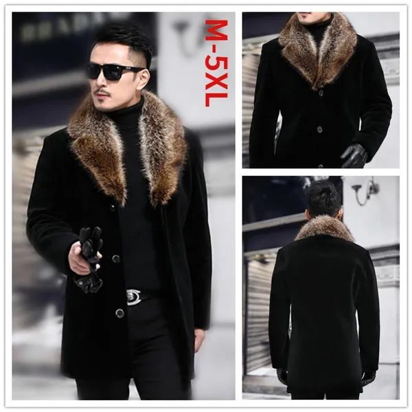 New Coat Men's Single-breasted Padded Long Trench Coat
