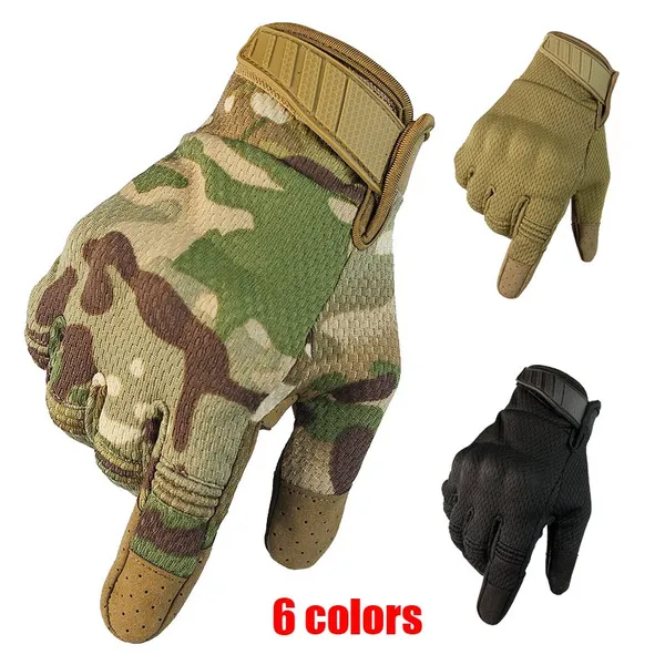 Touch Screen Camouflage Tactical Gloves Army Military Airsoft Outdoor Climbing Shooting Paintball Full Finger Gloves