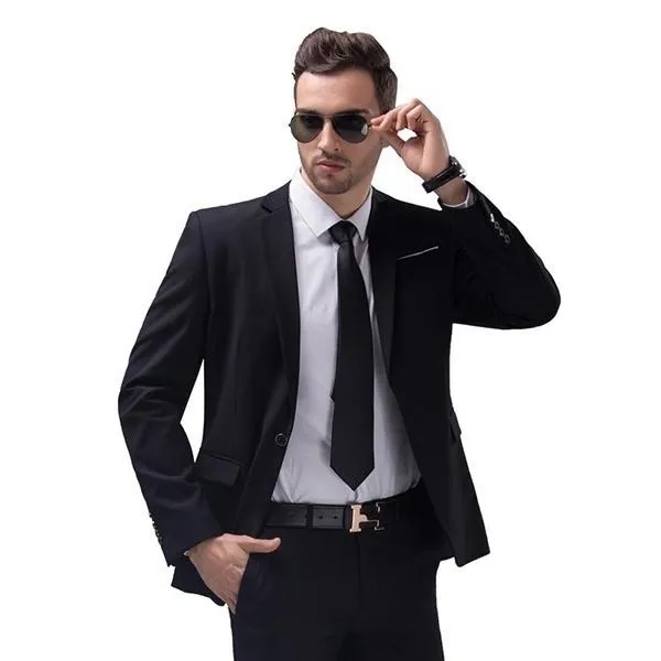 New Fashion Autumn Men's Fashion Solid Casual Blazer for Business Blazer Coat One-Button Suit Men Formal Suit Jacket
