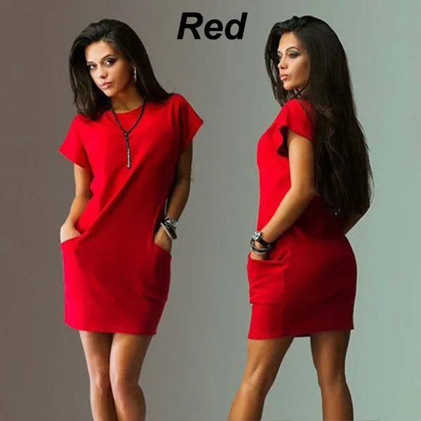 2021 Fashion Women Dress Summer Mini Dress Short Sleeve Mini Dress