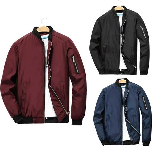 Fashion Men Casual Collar Long Sleeve Warm Jacket