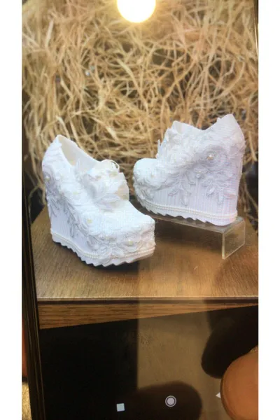 Womens Wedding Bride High Heels Platform Shoes for Woman Ladies Party Evening Dress Shoes Halloween Costume Shoes