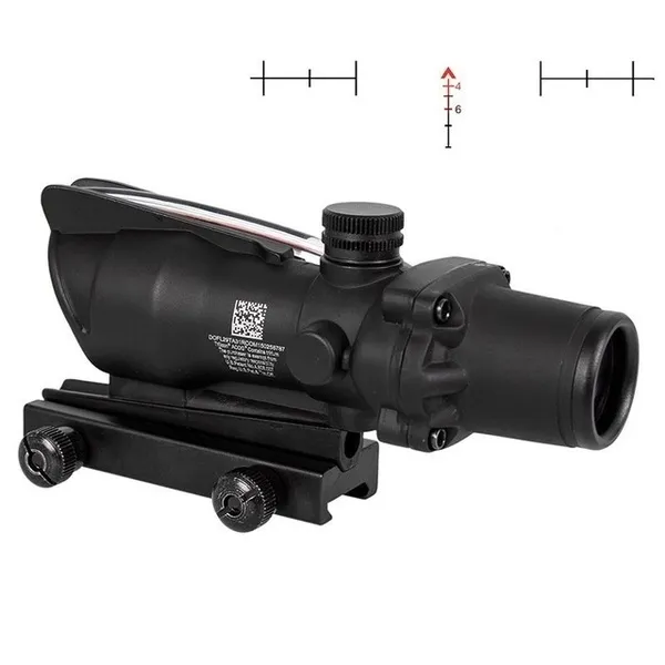 ACOG 4x32 Hunting Riflescope Red/Green Illuminated Optical Fiber Rifle scope
