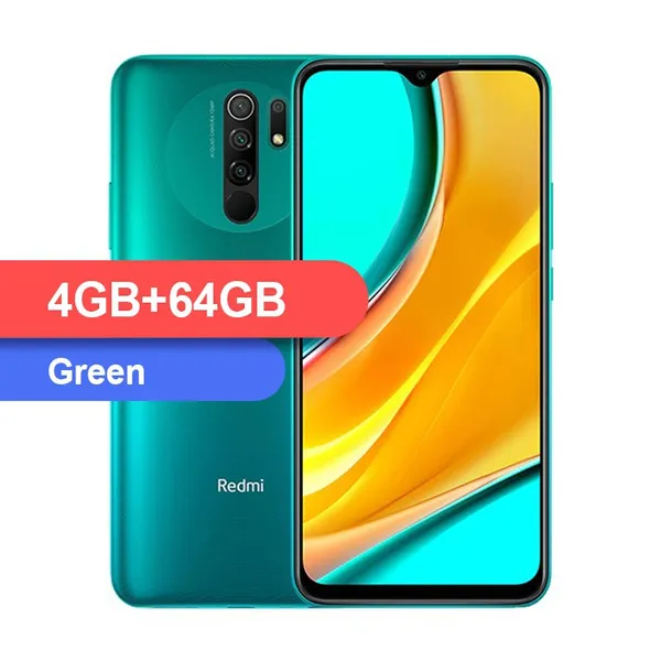Global Version Xiaomi Redmi 9 4GB 64GB Smartphone Helio G80 Octa Core 13MP Quad Camera 6.53" FHD+ Display 5020mAh