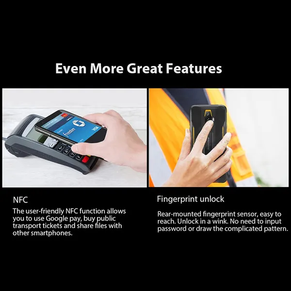 Blackview BV6300 Pro Rugged Phone Helio P70 Octa Core 6GB+128GB 4380mAh Android 10.0 Smartphone16MP+13MP NFC IP68 Waterproof Mobile Phone