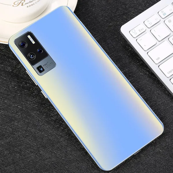 Halloween Gift for 2020 New X50 Pro + Smartphone, with 12GB + 512GB Large Memory, 7.0-inch Left Digging Screen, Face Unlock 5G Three-card Lock-free Mobile Phone