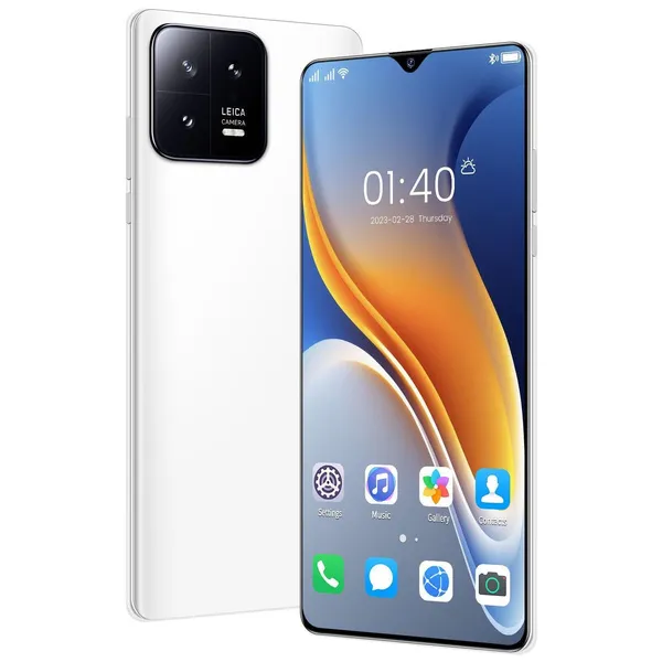 2023 New M13Pro 4G/5G High-definition Large Screen 7.3 Inch Smartphone, Large Memory 16GB+1TB Android 12 High-quality High-definition Full Screen SIM Card, 48 Million Ultra High-definition Pixels @qf
