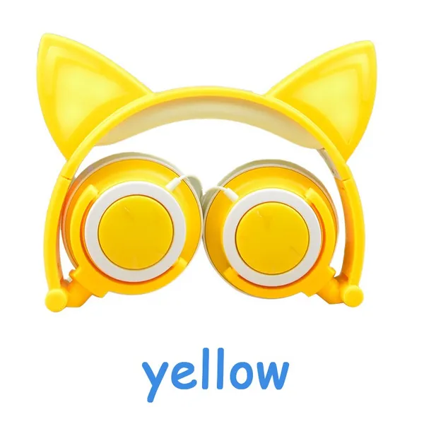 Fashion creative new version rechargeable collapsible flash LED glow cat headset headset PC computer phone
